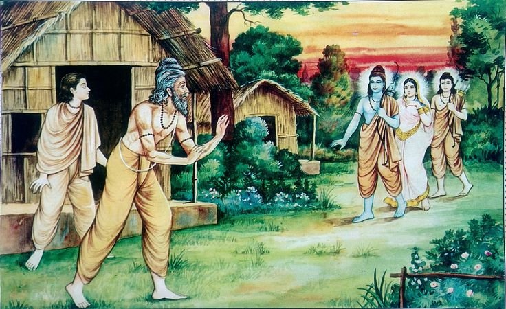 अत्रि मुनि; ऋषि अत्रि (अत्रि ऋषि) के आश्रम में राम लखन सीता