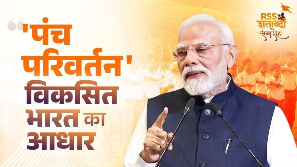 Rashtriya Swayamsevak Sangh (RSS) Panch Parivartan 'पंच परिवर्तन'; Rashtriya Swayamsevak Sangh (RSS) का 'पंच परिवर्तन' आवाहन और संकल्प