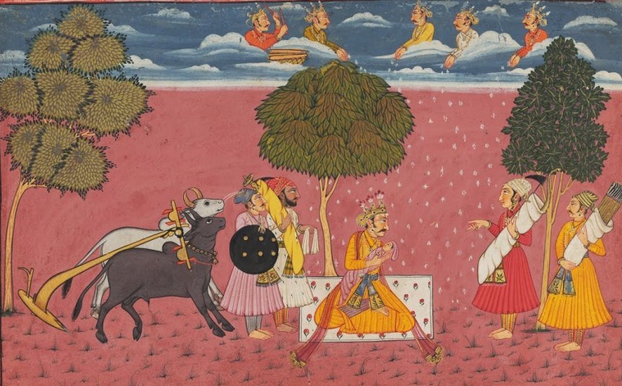 Birth of Sita देवी सीता का जनक की राज्यसभा में प्राकट्य